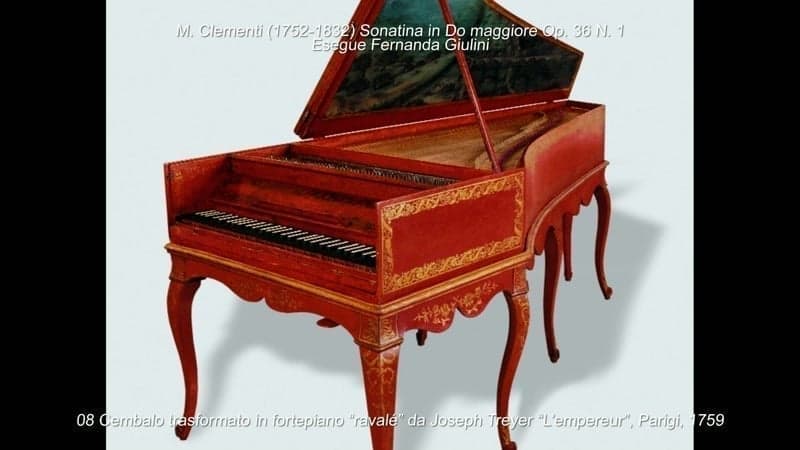 Cembalo fiammingo trasformato in fortepiano "ravalé" da Joseph Treyer "L'empereur", Parigi, 1759 "L'empereur"