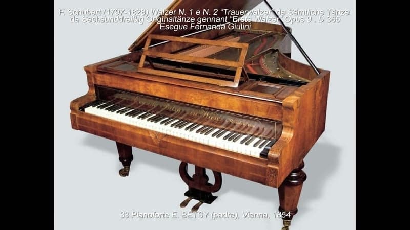 Pianoforte a coda Emerich Bétsy (padre), Vienna, 1854