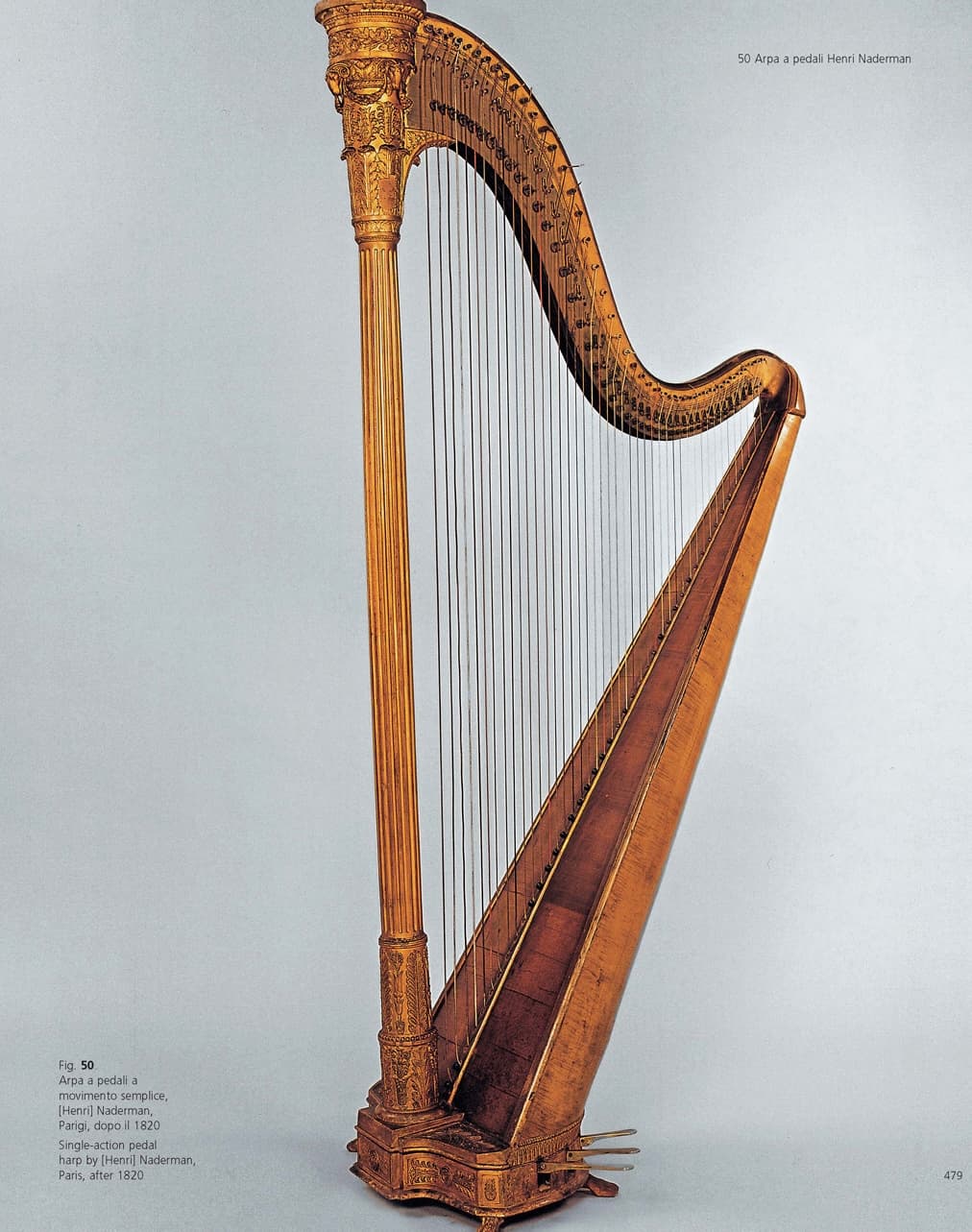 Arpa a pedali a movimento semplice [Henri-