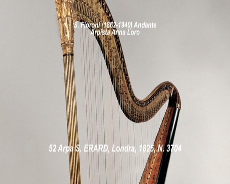 Arpa a pedali a movimento doppio Sébastien Erard, Londra, 1825, numero di serie N 3704